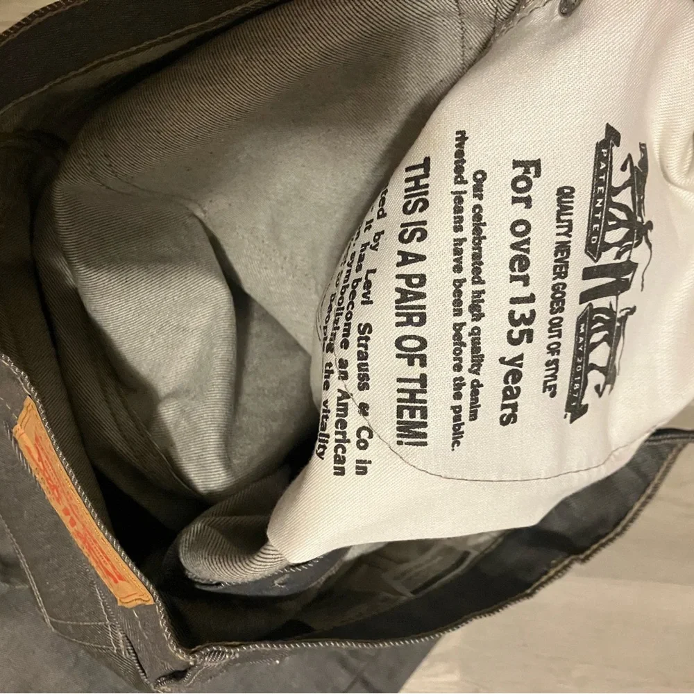 Levi's Men's Straight Fit Jeans in Dark Gray‎